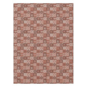 Rostbraune Jute Blumen Blätter Tischdecke (Vorderseite)