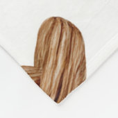 Rostbrauner Webmuster-Herzen Geburtstag Fleecedecke (Ecke)