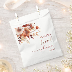 Rostbraunes Florales Brautabschied Geschenktütchen