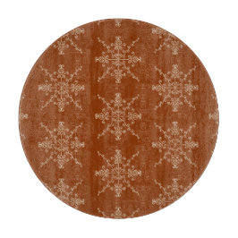 Rostbraunes indisches Boho-Linienkunst-Symmetrie-M Schneidebrett