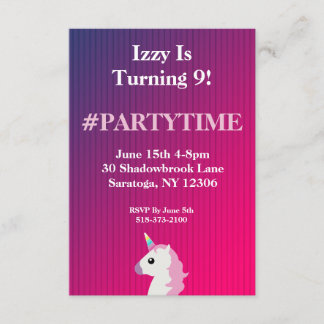 Roste Einladung zur Geburtstagsparty von Unicorn E