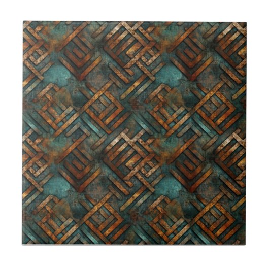 Rosteisenmetall Fliese (Vorderseite)