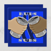 Rösten der Bier-Dosen-Party Einladung (Vorne/Hinten)