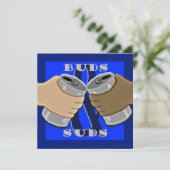 Rösten der Bier-Dosen-Party Einladung (Stehend Vorderseite)