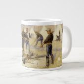 Rösten des Weihnachtsriffs in einem Kavallerielage Jumbo-Tasse (Vorderseite Rechts)