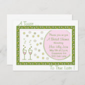 rösten Sie, ein Toast…, um Liebe auszurichten! Einladung (Vorne/Hinten)