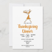 Rösten Türkei Retro Erntedank Abendessen Einladung (Vorderseite)