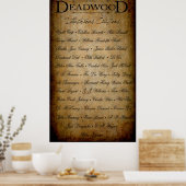 ROSTER DER NOTABELLEN BÜRGER POSTER (Küche)