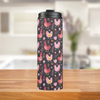 Roster Hennen Bauernhof schwarz rosa