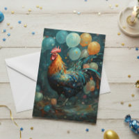 Roster Hühnchen mit Balloons Geburtstag