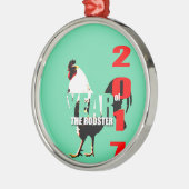 Roster Jahr 2017 im Grünen Kreis R Silbernes Ornament (Links)