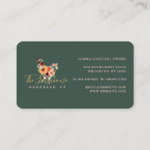 Roster-Logo für künstlerische Wildblumen und Grünp Visitenkarte (Rückseite)