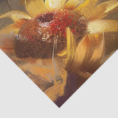 Roster mit Sonnenblumen Ölgemälde Decoupage Seidenpapier (Ausschnitt)