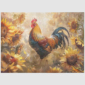 Roster mit Sonnenblumen Ölgemälde Decoupage Seidenpapier (Vorderseite)