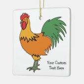 Roster-Ornament für benutzerdefinierten Text Keramikornament (Links)