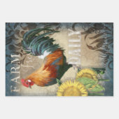 Roster Sonnenblumen Frische Kernstück Entdeckungsr Geschenkpapier Set (Vorderseite 3)