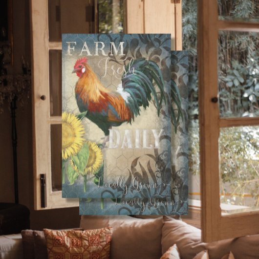 Roster Sonnenblumen Frische Pasta machen Seidenpapier