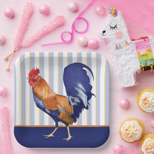 Roster Streifen Papier Teller (Party)