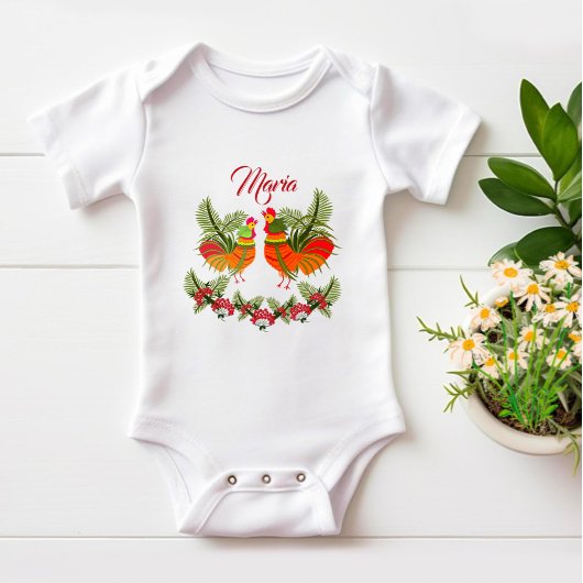 Roster und Hühner Baby Strampler