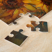 Roster und Sonnenblumen Ölgemälde Puzzle (Seite)