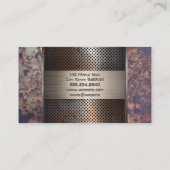 rostetes, durchbrochenes Metall | Vintager Hinterg Visitenkarte (Rückseite)