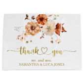 Rostfall in der Liebe Gold Foil Creme Gastgeschenk Große Geschenktüte (Vorderseite)