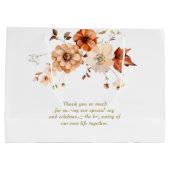 Rostfall in der Liebe Gold Foil Creme Gastgeschenk Große Geschenktüte (Rückseite)