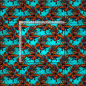 Rostfarbe Türkis Stoff (Kachel)