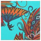 Rostfarbe Türkis Stoff (Nahaufnahme)