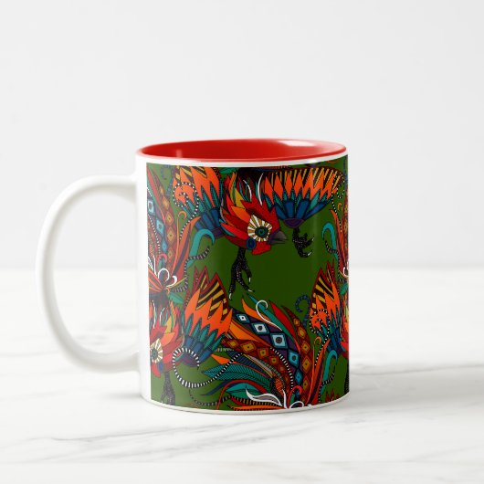 Rostfarbe Zweifarbige Tasse (Links)