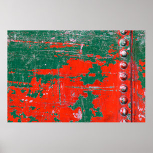 Rostfarbene Struktur aus Stahl, Stahl  Poster