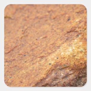 Rostfarbener Granitfels Quadratischer Aufkleber