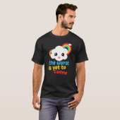 Rostfarbenfrohe Regenbogenwolken Retro-Spiel kommt T-Shirt (Vorne ganz)