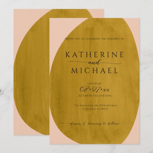 Rostformen Hochzeit Einladung (Vorne/Hinten)