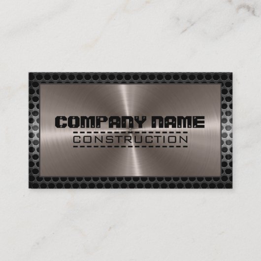 Rostfreie elegante moderne Bronzegrenze Visitenkarte (Vorderseite)