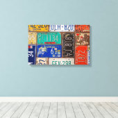 rostfreie Retromarkensammlung Leinwanddruck (Insitu (Holzboden))