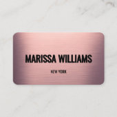 Rostfreie Rose Metall Moderne Visitenkarte (Vorderseite)