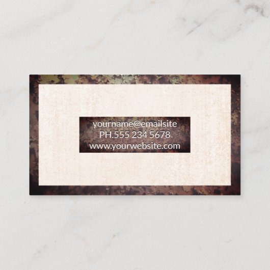 rostfreier Metallrahmen | Grunge Textured Backgrou Visitenkarte (Rückseite)