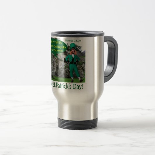 rostfreier Reisekoffer Happy St. Patrick's Day Reisebecher (VorderseiteRechts)