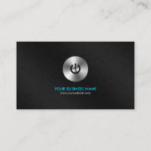 Rostfreier Stahl-Power-Knopf Hallo-Technologie Visitenkarte (Rückseite)