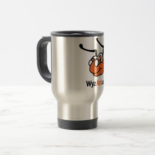 Rostfreier Stahl WyzAnt Reise-Tasse Reisebecher (Vorderseite Links)