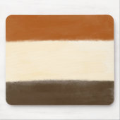 rostfreier und brauner Farbblock Mousepad (Vorne)