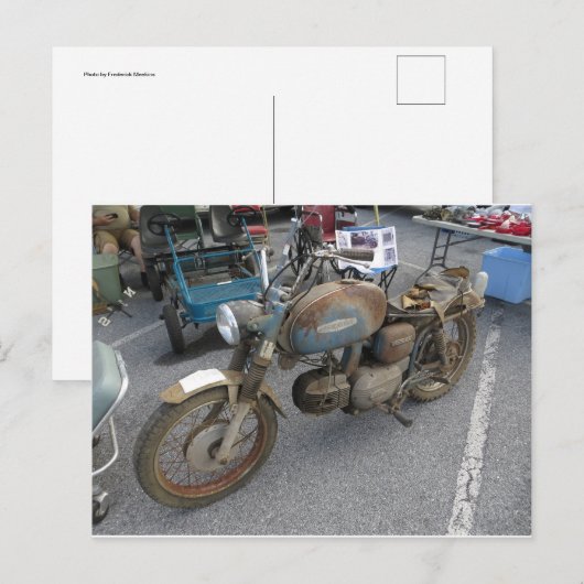 rostfreies Kraftrad Postkarte (Vorne/Hinten)