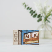 rostfreies Milchschild für die Lebensmittelindustr Visitenkarte (Stehend Vorderseite)