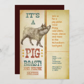 Rostgeflügel Party Vintage Einladungen (Vorne/Hinten)