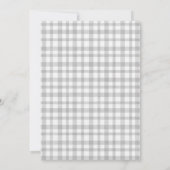 Rostgelbe Fall Landschaft Karierte Paare Dusche Einladung (Rückseite)