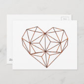 rostgeometrische Herzgestaltung Postkarte (Vorne/Hinten)