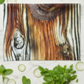 Rostgraue Holzplatte Küchentuch (Gefaltet)