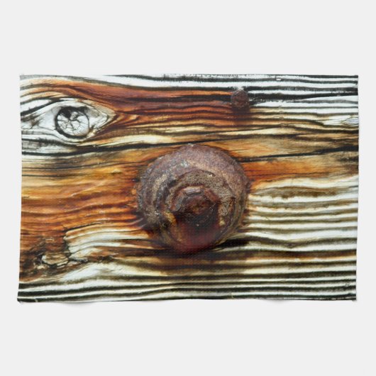 Rostgraue Holzplatte Küchentuch (Horizontal)