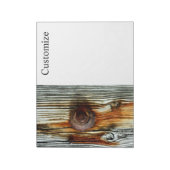 Rostgraue Holzplatte Notizblock (Rotiert)